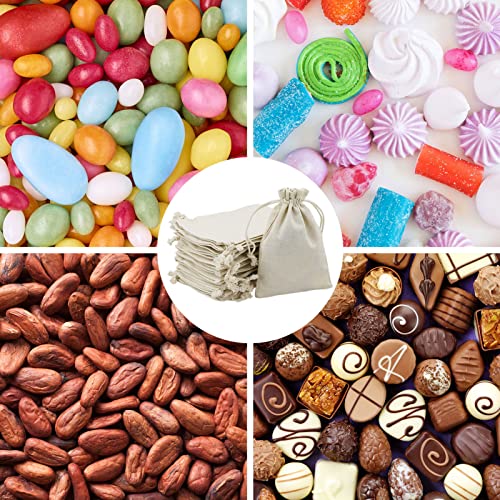 SZCXDKJ 12Pcs Burlap Bags, Hessian Bags 13 * 18cm Reusable Fabric Bags Small Canvas Drawstring Bags Cotton Muslin Bags Vintage Mesh Jewellery Favour Bags for Wedding Party Valentine's Christmas