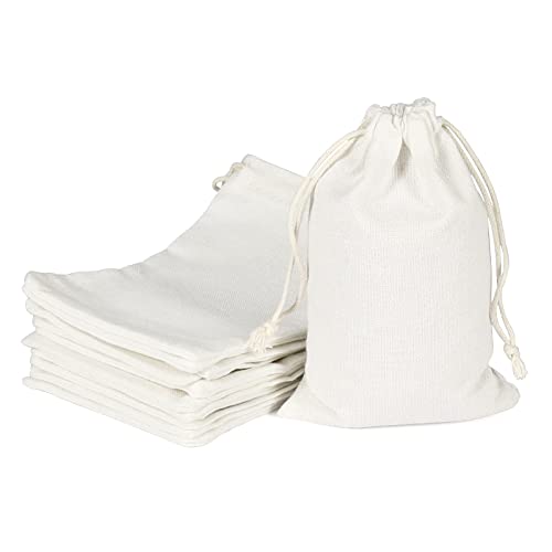 Advantez 20Pcs Cotton Drawstring Bags, 4x6 Inch Muslin Bags, Reusable Sachet Bag, Small Cloth Bags for Party Wedding Home Supplies Storage