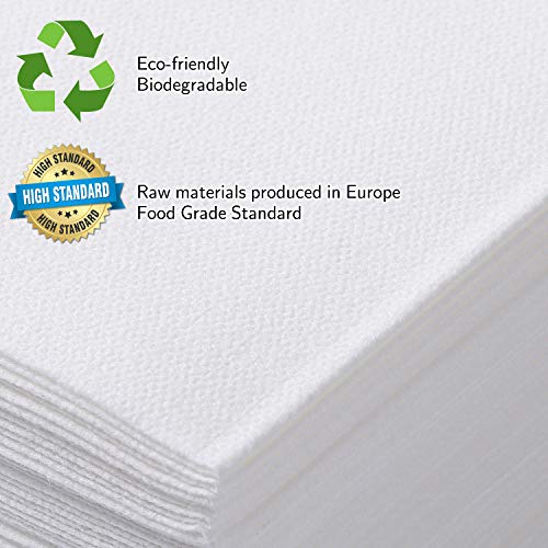 MORGIANA 50PCS Line Feel Paper Napkins, Linen Feel Napkins, White Disposable Napkins, Linen Feel Napkins Disposable for Wedding, Party, Birthday, Dinner, Halloween, Thanksgiving, Christmas(40 x 40)