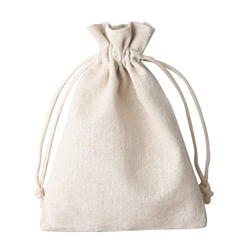 12Pcs Burlap Bags, Hessian Bags 12x17cm(4.72 x 6.7inch) Reusable Fabric Bags Small Canvas Drawstring Bags Cotton Muslin Bags Vintage Mesh Jewellery Favour Bags for Wedding Party Valentine's Christmas