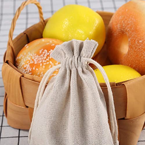 12Pcs Burlap Bags, Hessian Bags 12x17cm(4.72 x 6.7inch) Reusable Fabric Bags Small Canvas Drawstring Bags Cotton Muslin Bags Vintage Mesh Jewellery Favour Bags for Wedding Party Valentine's Christmas