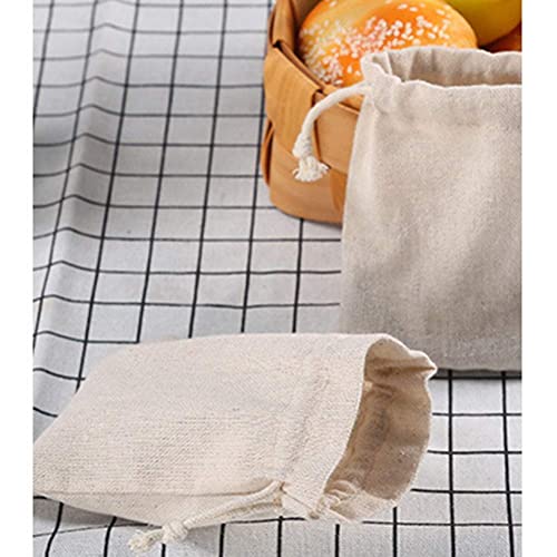 12Pcs Burlap Bags, Hessian Bags 12x17cm(4.72 x 6.7inch) Reusable Fabric Bags Small Canvas Drawstring Bags Cotton Muslin Bags Vintage Mesh Jewellery Favour Bags for Wedding Party Valentine's Christmas