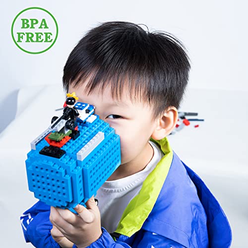 DAYMOO Build-On Brick Coffee Mug, Novelty Easter Birthday Presents Christmas Santa Funny Mugs Gifts for Dad Men Kids Boy Him Adult, Compatible with Lego, Black