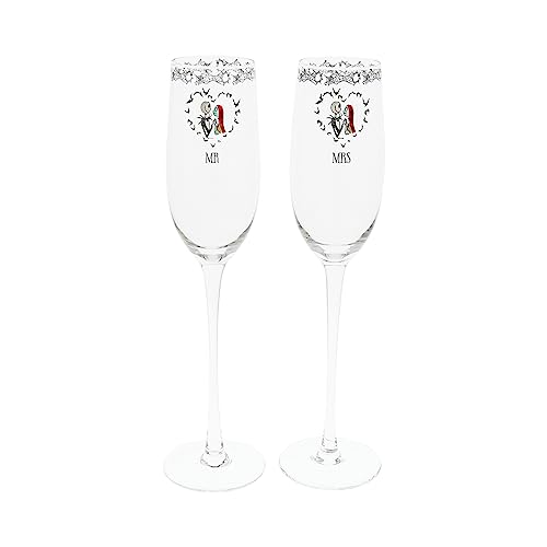 Enchanting Disney Collection - Nightmare Before Christmas - Mr & Mrs Champagne Glasses