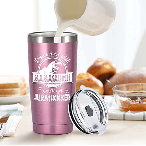 Christmas Funny Gifts for Mum from Daughter Son 20oz Insulated Wine Tumbler, Mum Christmas Gifts Travel Mug with Straw Lid,Presents for Mum Wife on Christmas Birthday Mothers Day