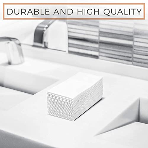 DADAWU Disposable Guest Towels,Linen Feel Napkins,Cloth-Like Decoration Serviettes,Hand Paper Towels for Wedding, Party, Birthday, Dinner Christmas, 12"x17", Pack of 100