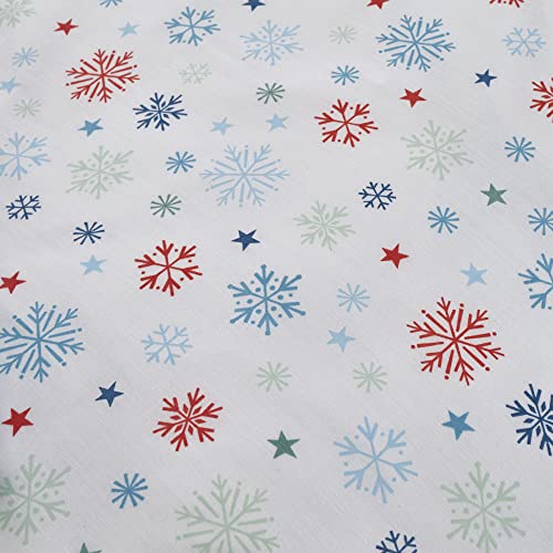 Happy Linen Company Girls Boys Kids Festive Arctic Snow Friends Blue Single Reversible Duvet Cover Bedding Set