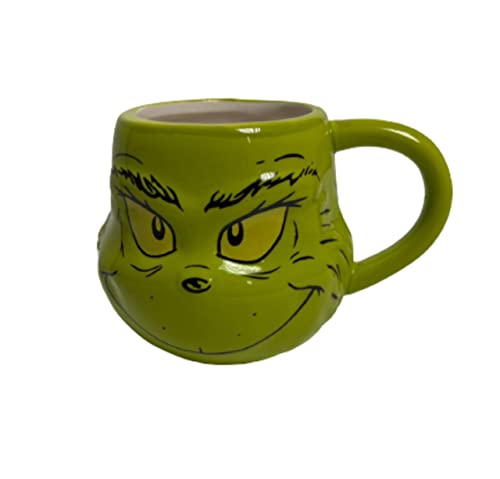 The Grinch 3D Face Mug Dr Seuss Tea Coffee Novelty Cup Gift gift set new christmas