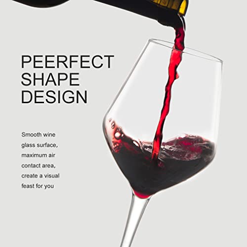 MICHLEY Unbreakable Large Wine Glass 100% Tritan-Plastic Shatterproof Wine Goblets for Camping and Daily Use 440 ml/15 oz Dishwasher Safe Glasses Set of 6