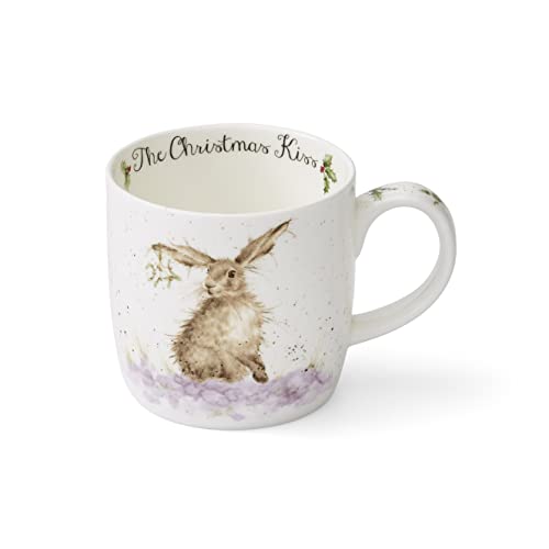 Wrendale Designs Set of 4 Christmas Mug Gift Box Collection Owl, Goose, Dog, and Hare, MMAC3969-XG, Multi Coloured, 0.3liters