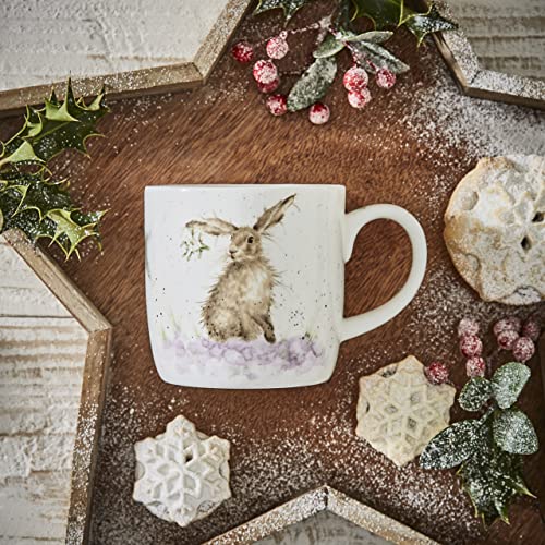 Wrendale Designs Set of 4 Christmas Mug Gift Box Collection Owl, Goose, Dog, and Hare, MMAC3969-XG, Multi Coloured, 0.3liters
