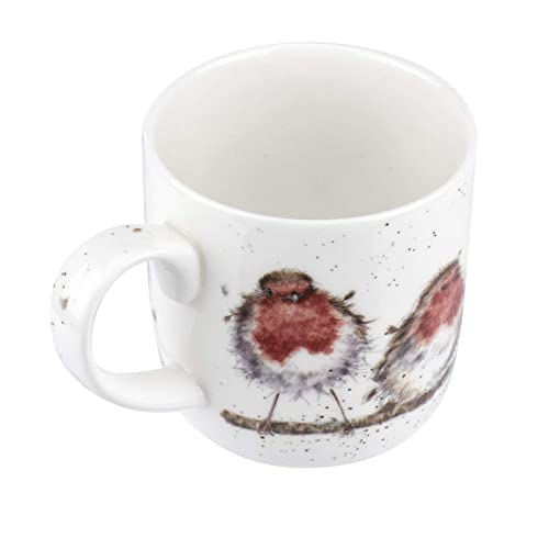 Portmeirion Wrendale Designs 'Rockin Robins' 0.3L Bone China Christmas Mug