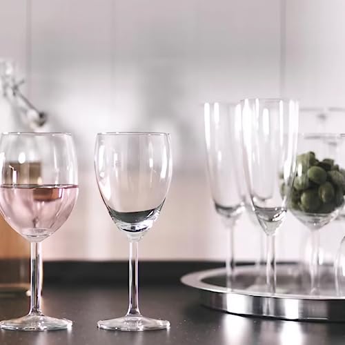 home stuff Crystal Wine Glasses – Hand Blown Red & White Wine Glasses – Set of 6 Long Stem Wine Glasses, Premium Crystal – Wedding, Anniversary, Christmas, Clear (60cl)