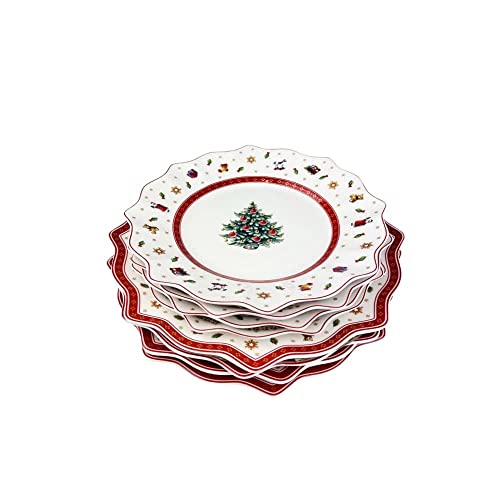 Villeroy & Boch, Porcelain, Multi, Set of Plates, 8 Pieces, White/Colourful