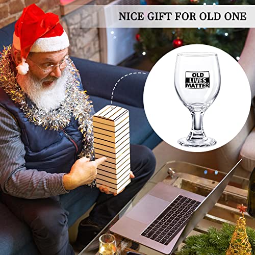 eBoot Old Lives Matter Grandad Beer Glass Gift Father's Day Gift for Him 14 oz Funny Whiskey Glass Beer Glassware Birthday Retirement Christmas Old Men Dad Grandpa Whiskey Lovers