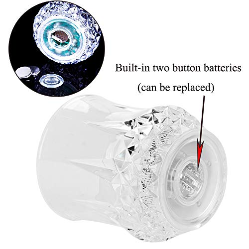 4pcs Flash Light Up Cups Glasses LED Automatic Water Liquid Activated Led Wine Glasses Party Luminous Cup Glowing Wine Glasses Disco Night Clubbing Bar Whisky Mug Beer Cup for Christmas Hen Party Cups