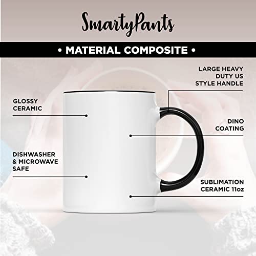 SMARTYPANTS Oldi Mug- Birthdays Christmas Funny Gift Presents Celebration Novelty Old Large Heavy Duty Handle Dino Coated Dishwasher/Microwave Safe Sublimation Ceramic (Blue Handle Prime)