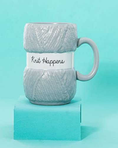Boxer Gifts Knit Happens Novelty Knitting Gift Mug For Women Or Man - Mugs Hold 12oz of Tea or Coffee - Cool Accessories