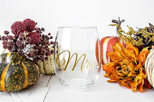 Triple Gifffted Mr Right Mrs Always Right Wine Glasses Gifts for Wedding, Anniversary, Gift for Engagement, Women, His and Her, Bride, Couples, Mom, Dad, Parents, Christmas, Valentines Set Presents
