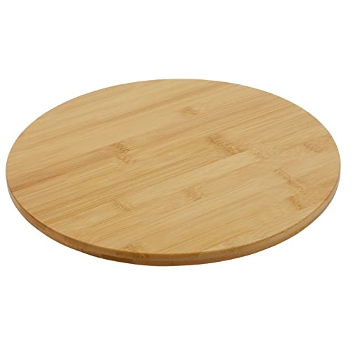 Glow Lazy Susan Wooden Turntable – Elegant 35cm Wood Serving Tray Revolves 360Deg – Rotating Board Plate Dish Table Centrepiece Serve Cakes Cheese Snacks Home Dining Xmas Birthday Party