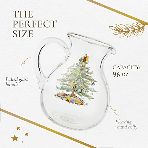 Spode Christmas Tree Glass Pitcher (Clear)