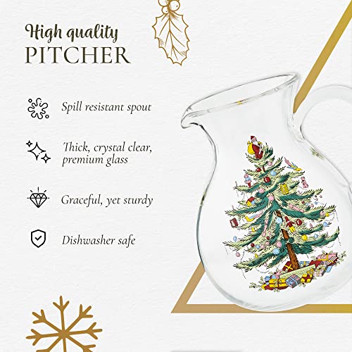Spode Christmas Tree Glass Pitcher (Clear)
