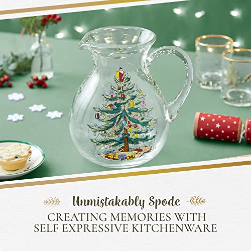 Spode Christmas Tree Glass Pitcher (Clear)