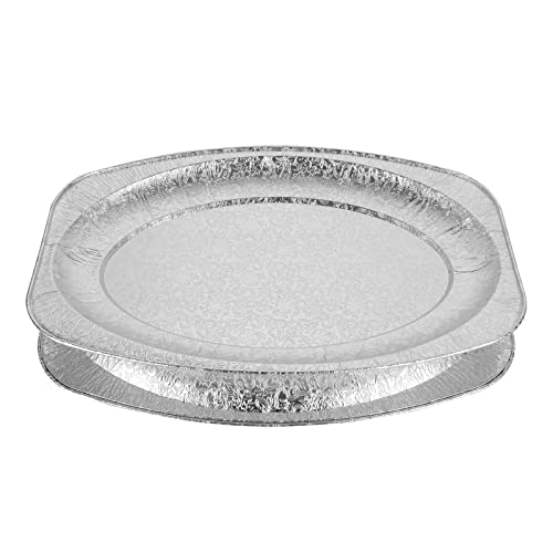 YAYODS 40 Pack Foil Trays, Large Disposable Serving Platters for Party Food, 34 x24cm Silver Foil Serving Platters for Party Wedding Catering, Disposable Aluminium Tray