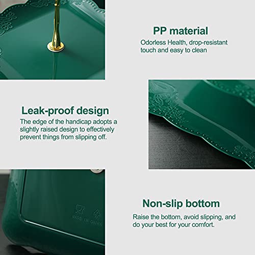 HQdeal Cake Stand Reusable Cupcake Stand Afternoon Tea Cake Stands 3 Tier Serving Platters Dessert Stand Cakes Fruit Candy Sweet Display Tower Party Food Server for Birthday Weding Party