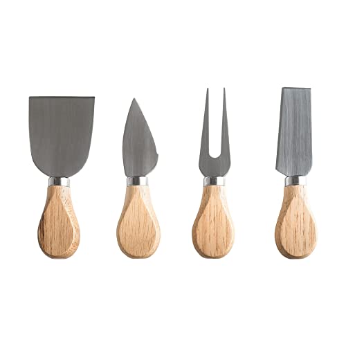 LaDonna Bamboo Cheese Board and Knife Set - Large Charcuterie Platter Board Includes 2 Ceramic Bowls, 4 Cheese Knives, Integrated Drawer, Serving Tray, Wedding Parties & Gift