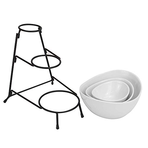 3 Tier Serving Bowl Set | Three Tiered Serving Bowls | Kitchen Food Display | Dessert Presentation Stand | Party Food Tray Set | M&W