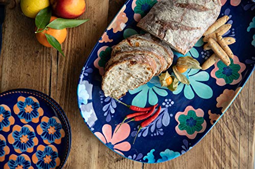 Maxwell & Williams DR0267 Majolica Serving Platter with Floral Design in Gift Box, Oblong, Ceramic, Blue, 40 x 28 cm