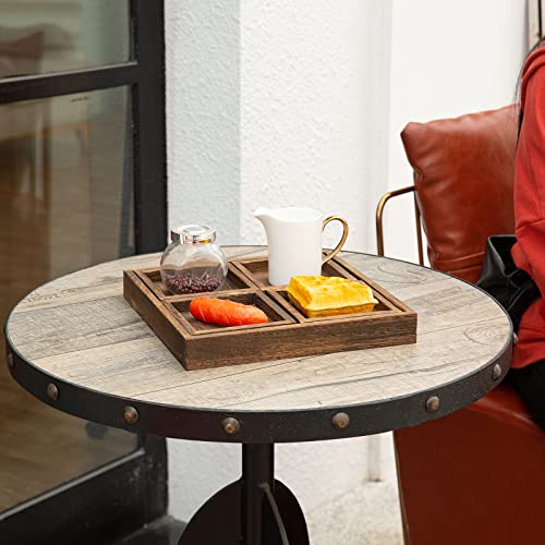 Yangbaga Serving Trays with Handles-Set of 7-Wooden Platters | Wooden Trays Anti-Slip Rectangular| Serving Trays for Parties |Multipurpose Trays Perfect for Food, Tea, Coffee,Drinks…