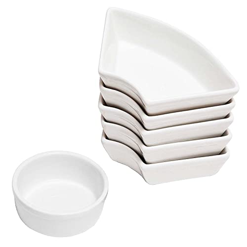 Occasion Lazy Susan Rotating or Revolving Dip Set Snack Bowl Serving Platter with Ceramic Dishes