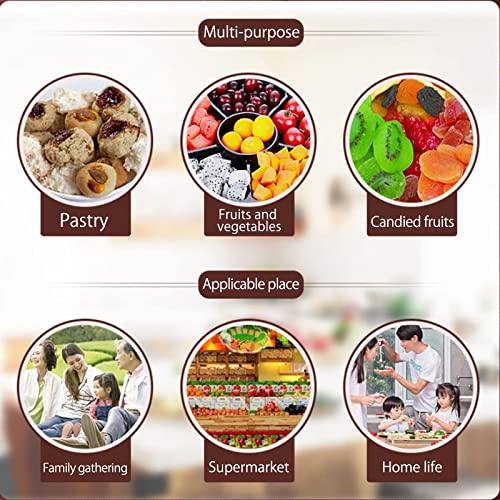 6 Pack Compartment Trays, Serving Platters for Parties, Reusable Plastic Serving Trays, 5 Sectional Tray for Plate,Catering Trays use for Appetizers, Salads, Nibbles, Snacks, Party Food(12 Inch)