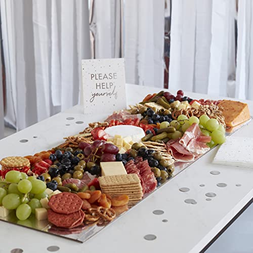 Ginger Ray Silver Party Sharing Grazing Board Platter Plate Board - 30 x 80 cm