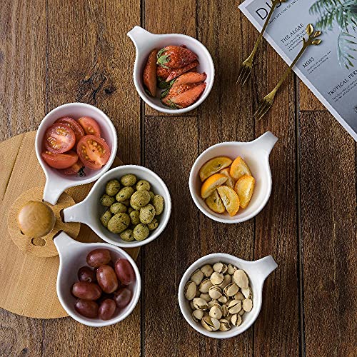 Ganvol Snack Serving Bowl Set for Christmas Party, Tapas Bowls, Appetiser Dish Set, Lazy Susan Dip Bowl Set, Revolving Tapas Dish Set, Sauce Bowls with Turntable, Gift for Mother