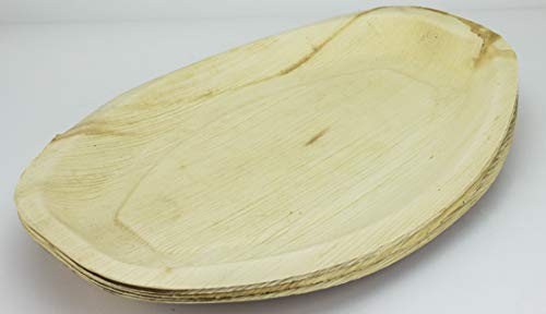 Signature Packaging Palm Platter Serving Trays 42 cm x 28 cm - 5 Pack Large Palm Plate Platters Great for Party Platters, Buffets, and Veggies
