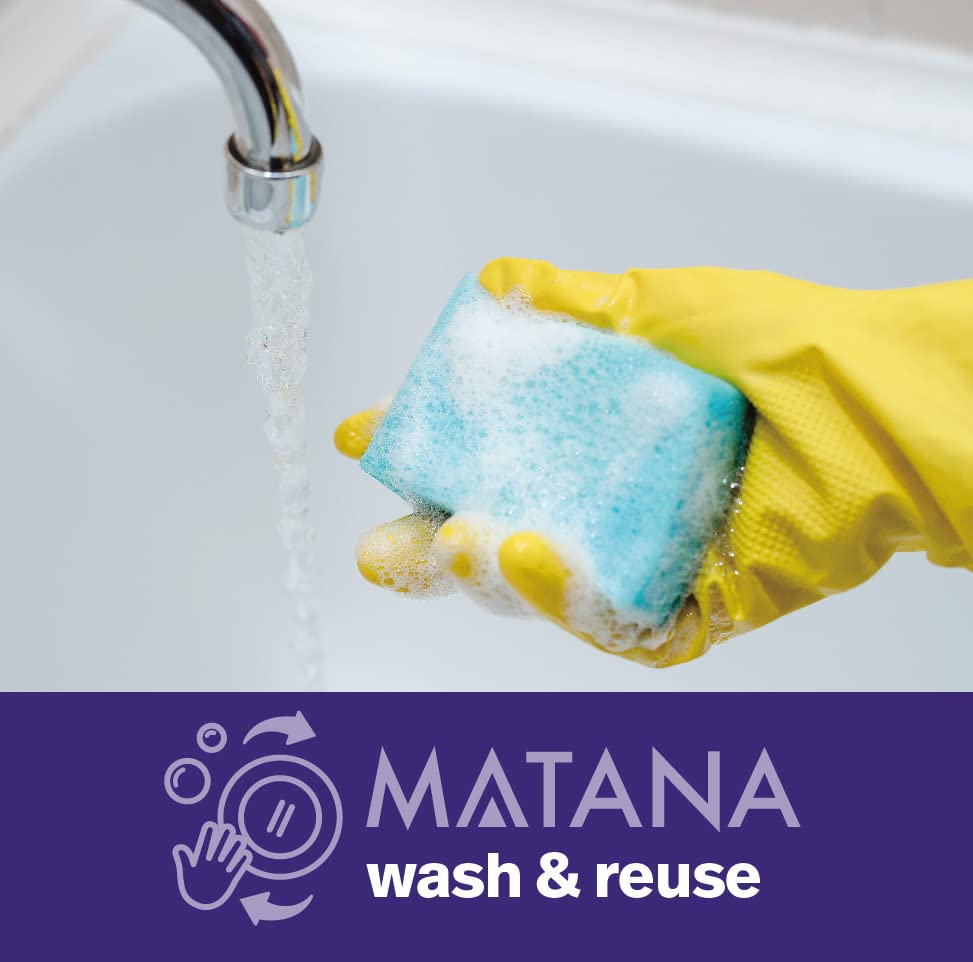 MATANA - Reusable Serving Trays 6 Pack - Plastic Platters for Party Food - Serving Set for Birthdays, Weddings, & Graduation Parties - White Rectangle Plates with Trim, 12” x 9”