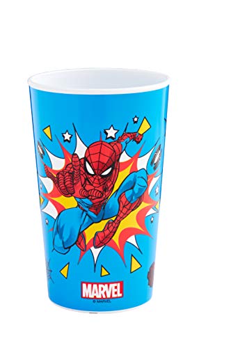 Marvel Spider-Man Kids Tableware Set – 3 Piece Reusable PP Plate, Bowl & Cup Set – Superhero Dinnerware Tableware Set for Mealtimes at Home, On Holiday or at Picnics – for 24 Months & Up, Blue