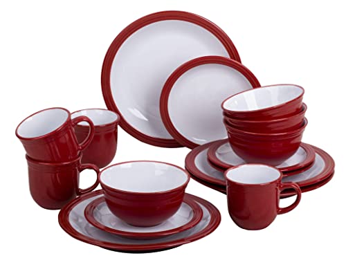 Waterside - 16 Piece Red Camden Dinner Set