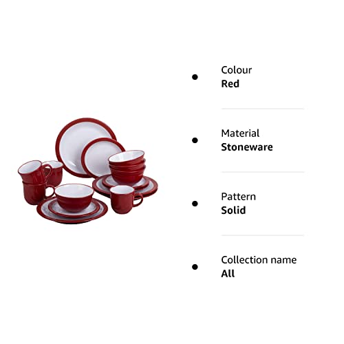 Waterside - 16 Piece Red Camden Dinner Set