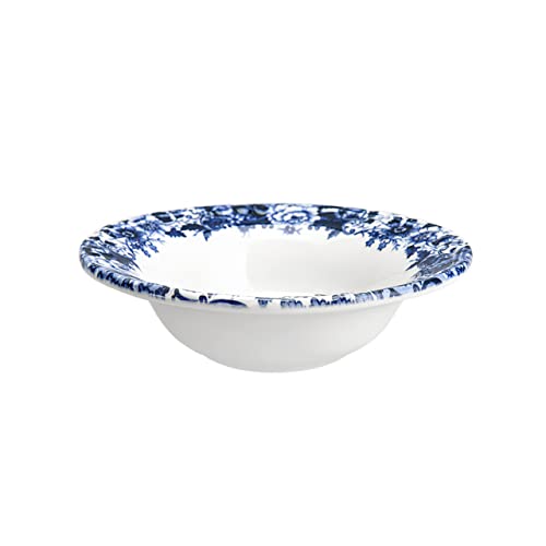 KARACA New Blue Odyssey Dinnerware Set of 6, 24-Pieces Stoneware Crockery Set, Glaze Coating White-Blue Aesthetic, Stylish Patterns, Stoneware Dinner Set, Soup and Dessert, Salad Bowls, Kitchen Plates