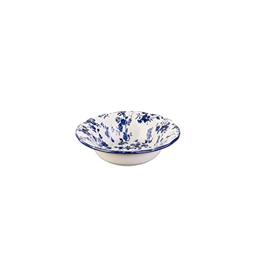 KARACA New Blue Odyssey Dinnerware Set of 6, 24-Pieces Stoneware Crockery Set, Glaze Coating White-Blue Aesthetic, Stylish Patterns, Stoneware Dinner Set, Soup and Dessert, Salad Bowls, Kitchen Plates