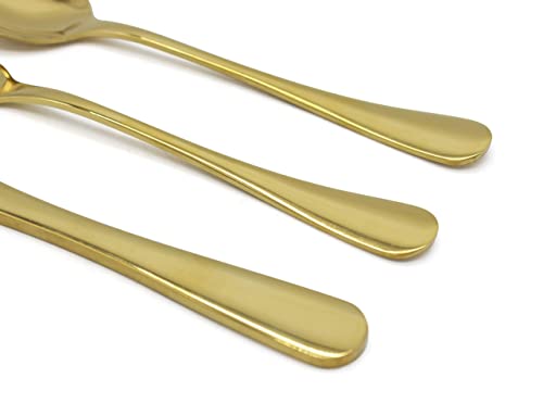 Cutlery Set Gold Plated Stainless Steel 16 Piece Set Forks Spoon Wedding Christmas Dinnerware Glim&Glam