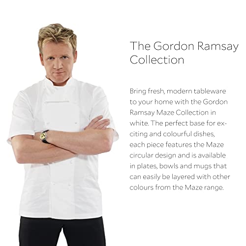 Royal Doulton Gordon Ramsay Maze White Collection Stoneware Set of 12 - Dinner Plates, Side Plates, & Cereal Bowls Ideal for Breakfast, Lunch and Dinner
