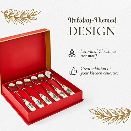 Spode Christmas Tree Tea Spoon, Set of 6 (Multicolor)