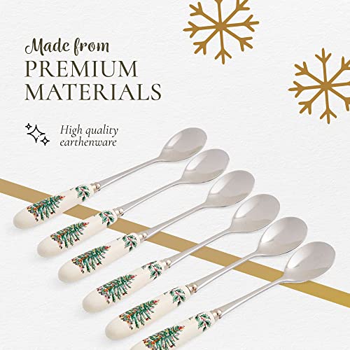 Spode Christmas Tree Tea Spoon, Set of 6 (Multicolor)