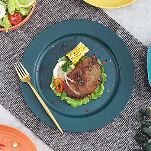 Kyraton Plastic Dinnerware Sets of 20 Pieces, Unbreakable and Reusable Light Weight Plates Mugs Bowls Dishes Easy to Carry and Clean Microwave Safe BPA Free Service for 4 Dishwasher Safe(Mutil Color)