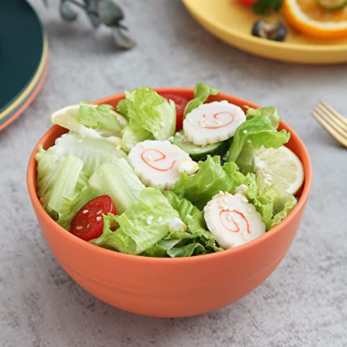 Kyraton Plastic Dinnerware Sets of 20 Pieces, Unbreakable and Reusable Light Weight Plates Mugs Bowls Dishes Easy to Carry and Clean Microwave Safe BPA Free Service for 4 Dishwasher Safe(Mutil Color)